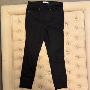 Madewell 9” High-Rise Skinny Crop Jet Black Cropped Jeans